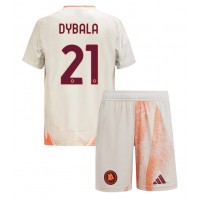 AS Roma Paulo Dybala #21 Auswärts Trikotsatz Kinder 2024-25 Kurzarm (+ Kurze Hosen)